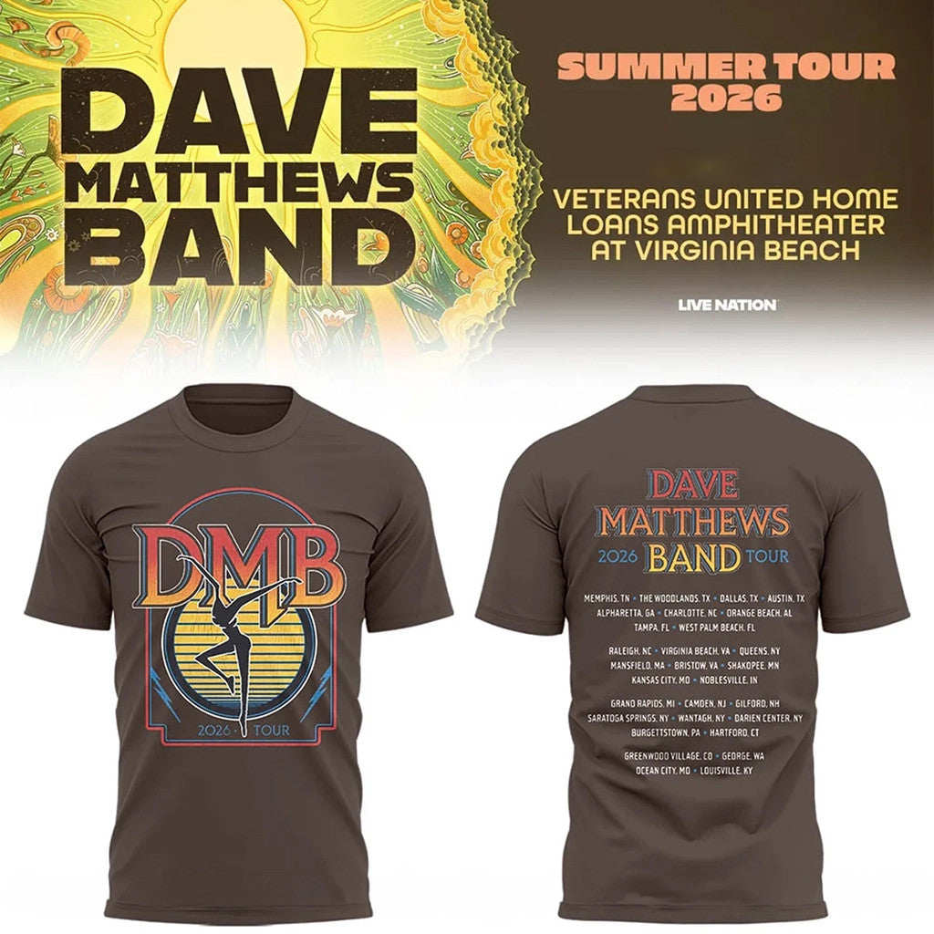 Dave Matthews Band Merch 2026 DMB Tour T-Shirt Unique Gifts For Music Lovers - Merchluma