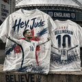 Jude Bellingham T-Shirt #10 Hey Jude England National Team 2026 World Cup Merch Fan Gifts - Merchluma