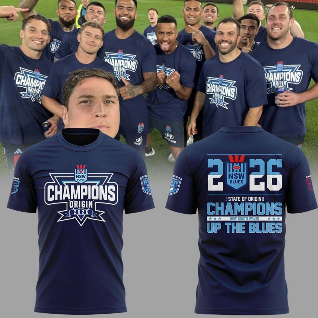 Westpac NSW Blues Champions State Of Origin 2026 T-Shirt NSW Blues Merch Birthday Gift For Him - Merchluma