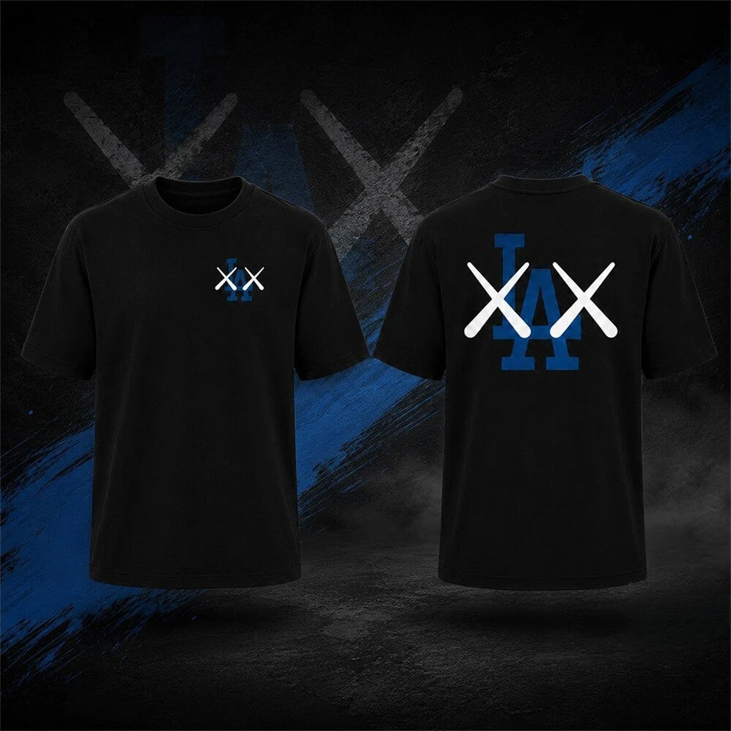 Los Angeles Dodgers Kaws Xx Collaboration T-Shirt LA Dodgers Merch 2026 Gift For Baseball Fans - Merchluma