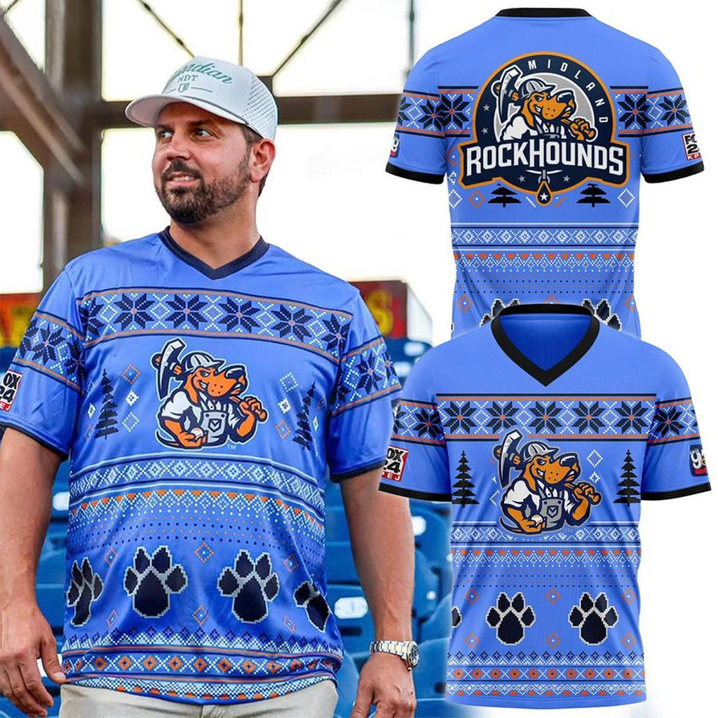 Midland Rockhounds 2026 Christmas In July T-Shirt Rockhounds Merch Gifts For Baseball Fans - Merchluma