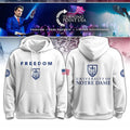Notre Dame Campus Freedom X Turning Point USA White Hoodie TPUSA Merch Best Gift For Dad - Merchluma