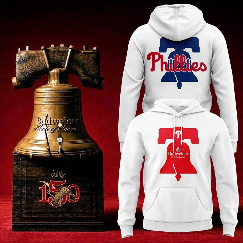 Philadelphia Phillies X Budweiser 150Th Anniversary 2026 Hoodie Phillies Merch Gift For Fans - Merchluma