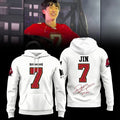 Tampa Bay Buccaneers X BTS Jin Hoodie 2026 BTS World Tour Arirang Merch Signed Gift For Fans - Merchluma
