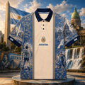 Argentina Maradona Vintage Tribute Polo Shirt Argentina World Cup Merch Football Fan Gifts - Merchluma