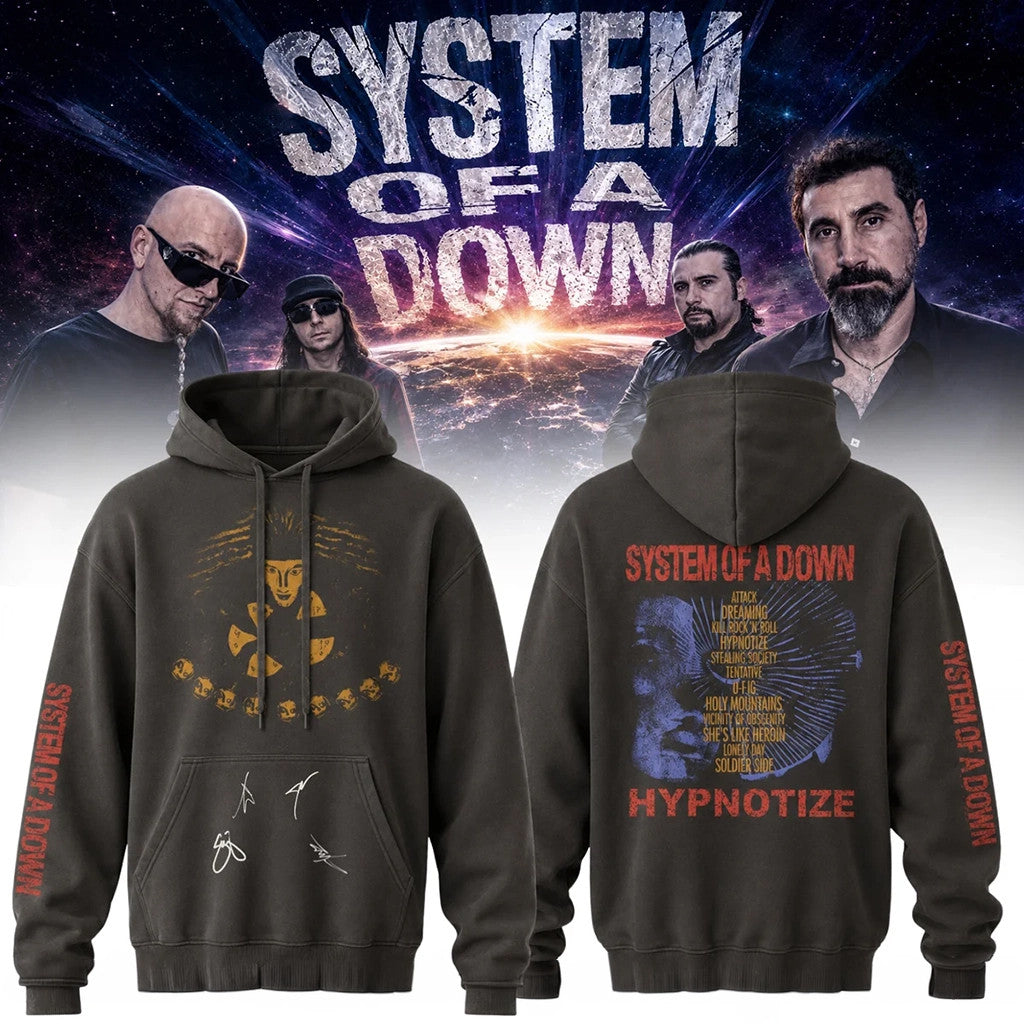 System Of A Down Hypnotize 2026 Signature Hoodie SOAD Merch Best Gifts For Band Fans - Merchluma