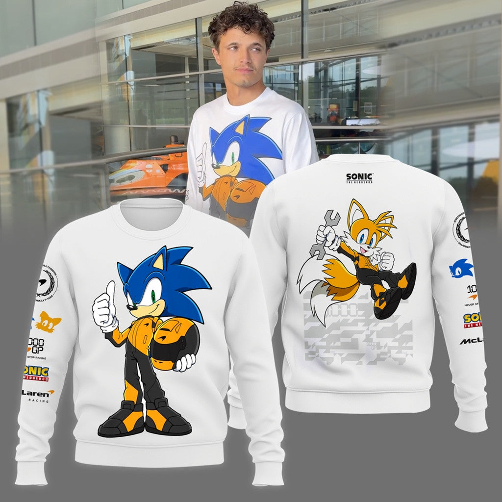 McLaren X Sonic 1000Th Anniversary Sweatshirt McLaren Racing Team Merch Gift For Brothers - Merchluma