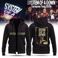 SOAD Merch 2026 System Of A Down Europe UK Stadium Tour Signature Zip Hoodie Gift For Fans - Merchluma