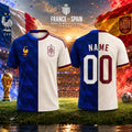 Personalized France Vs Spain 2026 World Cup Split Football Jersey Shirt Gift For Football Fans - Merchluma