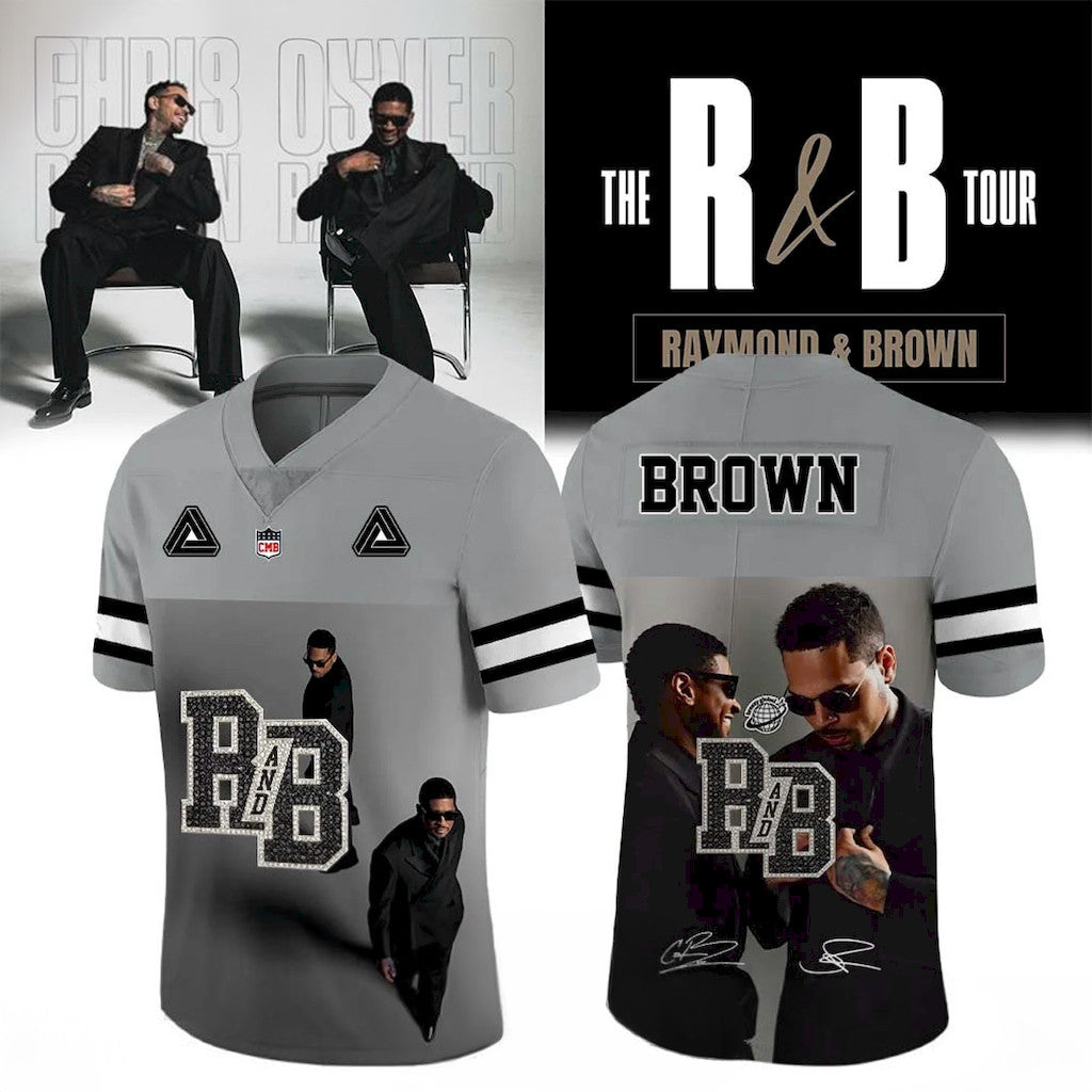Chris Brown R And B Tour Baseball Jersey Team Brown Jersey RAndB Merch 2026 Gift For Music Fans - Merchluma