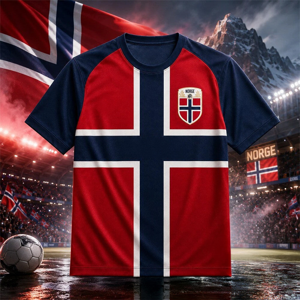 Norway National Football Team 2026 Norwegian Flag T-Shirt Norway World Cup Merch Gift For Fans - Merchluma