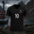 Norway National Football Team Viking Black Metal Inspired Football Jersey No 10 Jersey Fan Gear - Merchluma