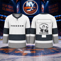 New York Islanders Charlie Kirk In Loving Memory Freedom Hockey Jersey NY Islanders Merch 2026 - Merchluma