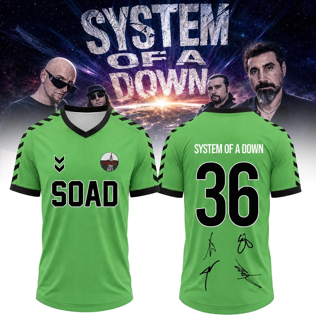 SOAD Merch 2026 System Of A Down EU Uk Tour Signature Jersey Gifts For Music Lovers - Merchluma