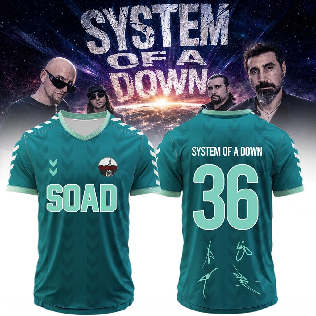 SOAD Merch 2026 System Of A Down EU UK Tour Signature Jersey Presents For Music Lovers - Merchluma