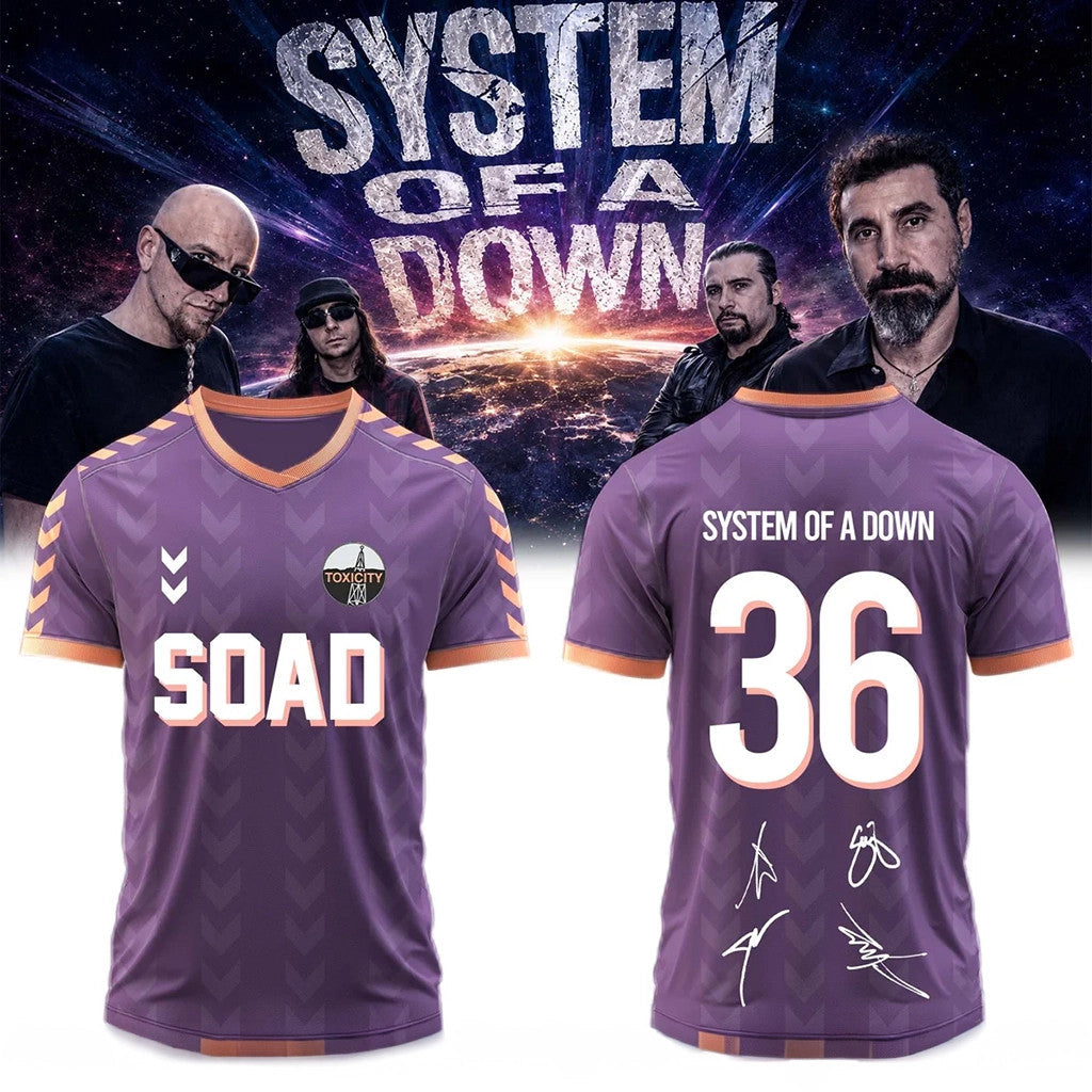 SOAD Tour Merch 2026 System Of A Down EU Uk Tour Signature Jersey Best Gifts For Music Lovers - Merchluma