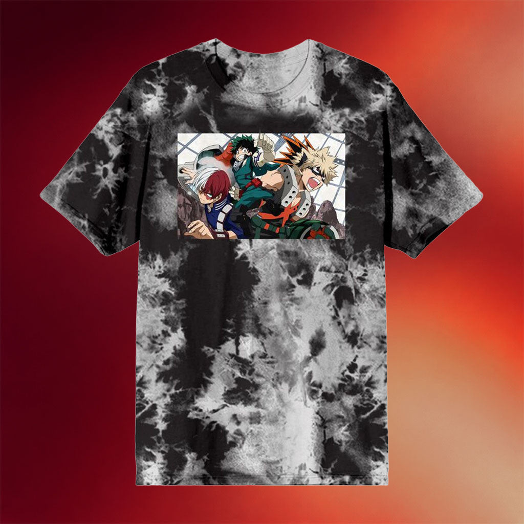Crunchyroll Merch 2026 My Hero Academia Deku Bakugo Shoto Tie Dye T-Shirt Gift For Brothers - Merchluma