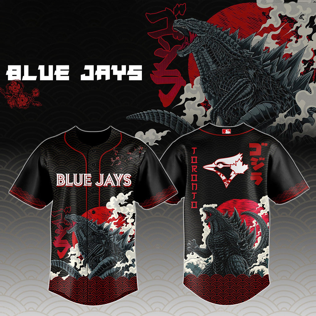 Toronto Blue Jays X King Of The Monsters Baseball Jersey Blue Jays Merch 2026 Brothers Gifts - Merchluma