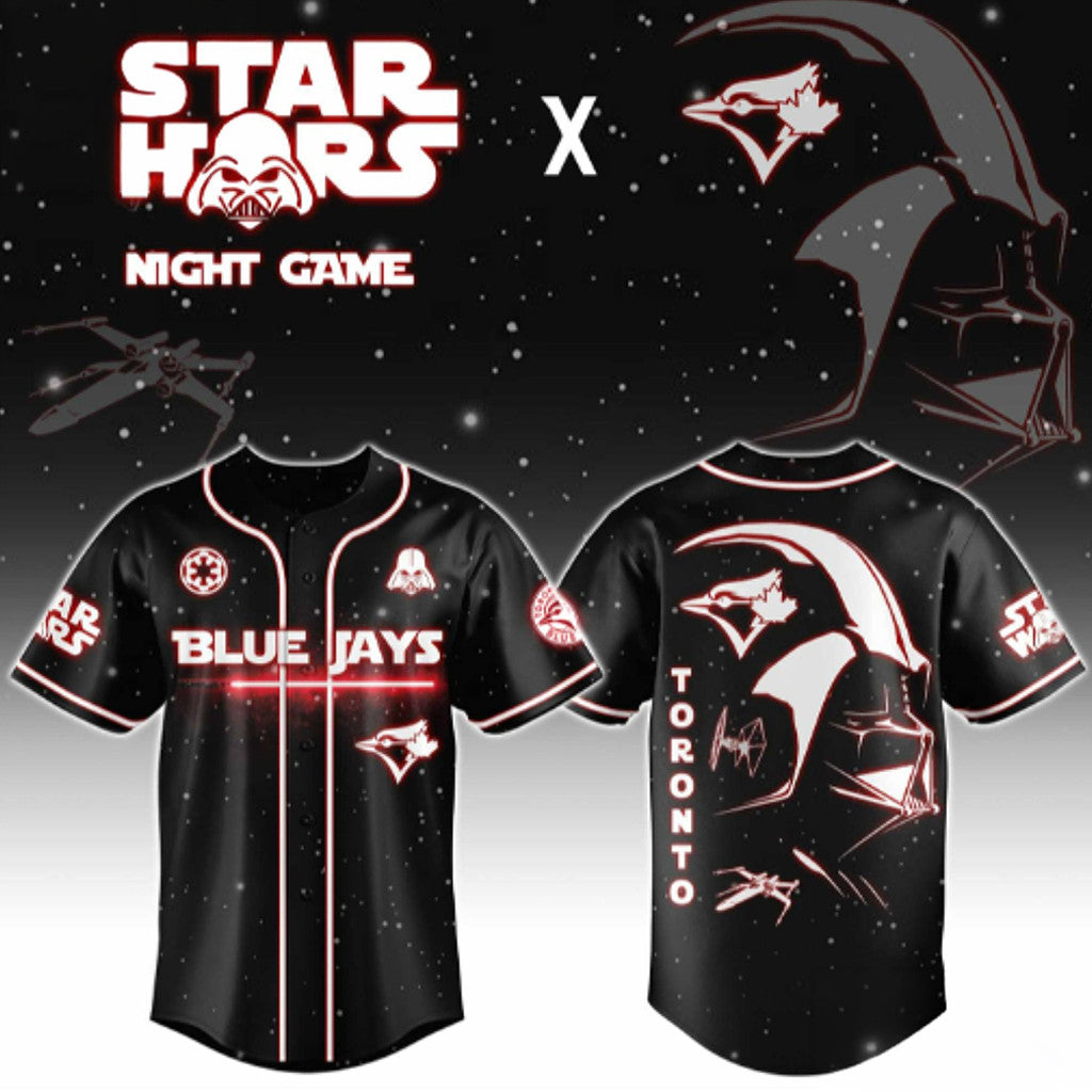 Toronto Blue Jays X Star Wars Darth Vader Night Game Baseball Jersey Fan Apparel 2026 Best Gift - Merchluma