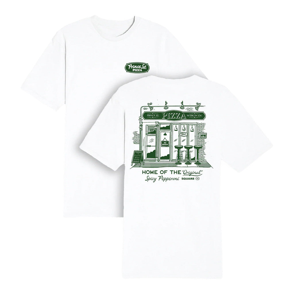 Prince St Pizza Merch 2026 Prince St Pizza T-Shirt White Foodie Shirt Gift For Friends - Merchluma