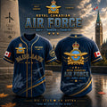 Custom Royal Canadian Air Force Blue Jays Baseball Jersey RCAF Military Aviation Fan Apparel - Merchluma