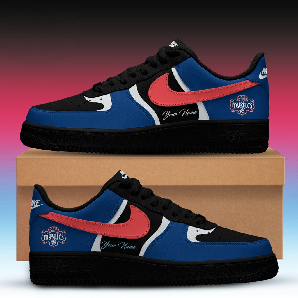 Personalized Washington Mystics WNBA X Back 2 Black Shoes Sneakers Washington Mystics Merch - Merchluma