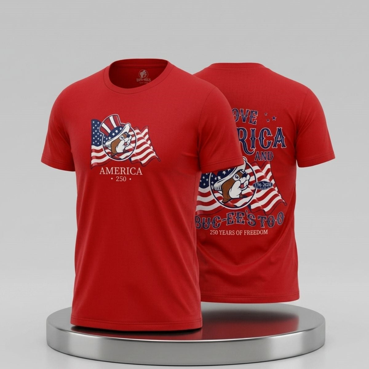 2026 Bucee's Adult 4th Of July T-Shirt America's 250 Shirt Best Gifts For Husband - Merchluma
