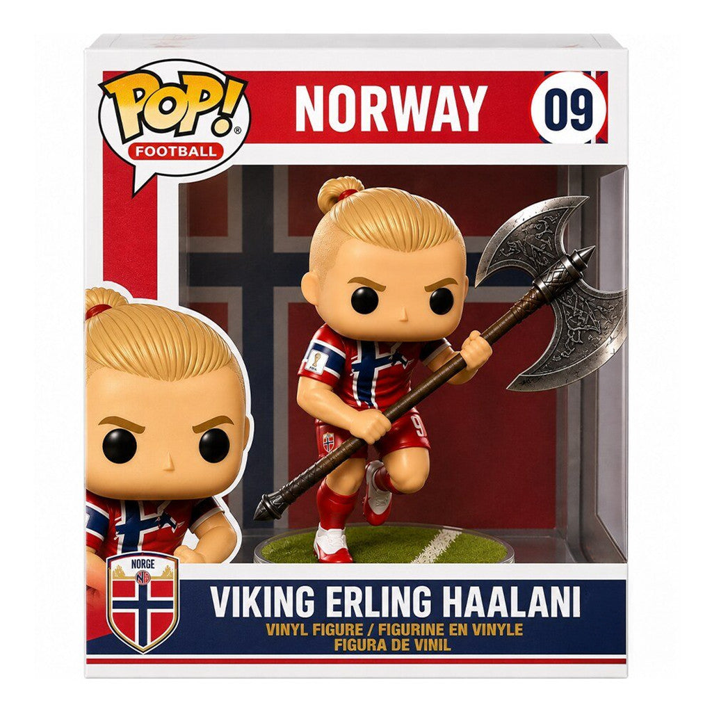 Erling Haaland Viking Meme Funko Pop #9 Norway World Cup 2026 Merch Gift For Soccer Fans - Merchluma