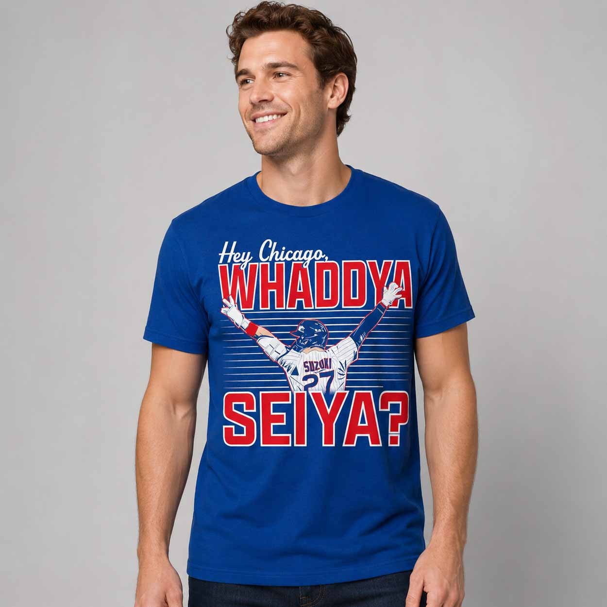 Seiya Suzuki Hey Chicago Whaddya Seiya T-Shirt Seya Suzuki Merch Gift For Sport Fans - Merchluma
