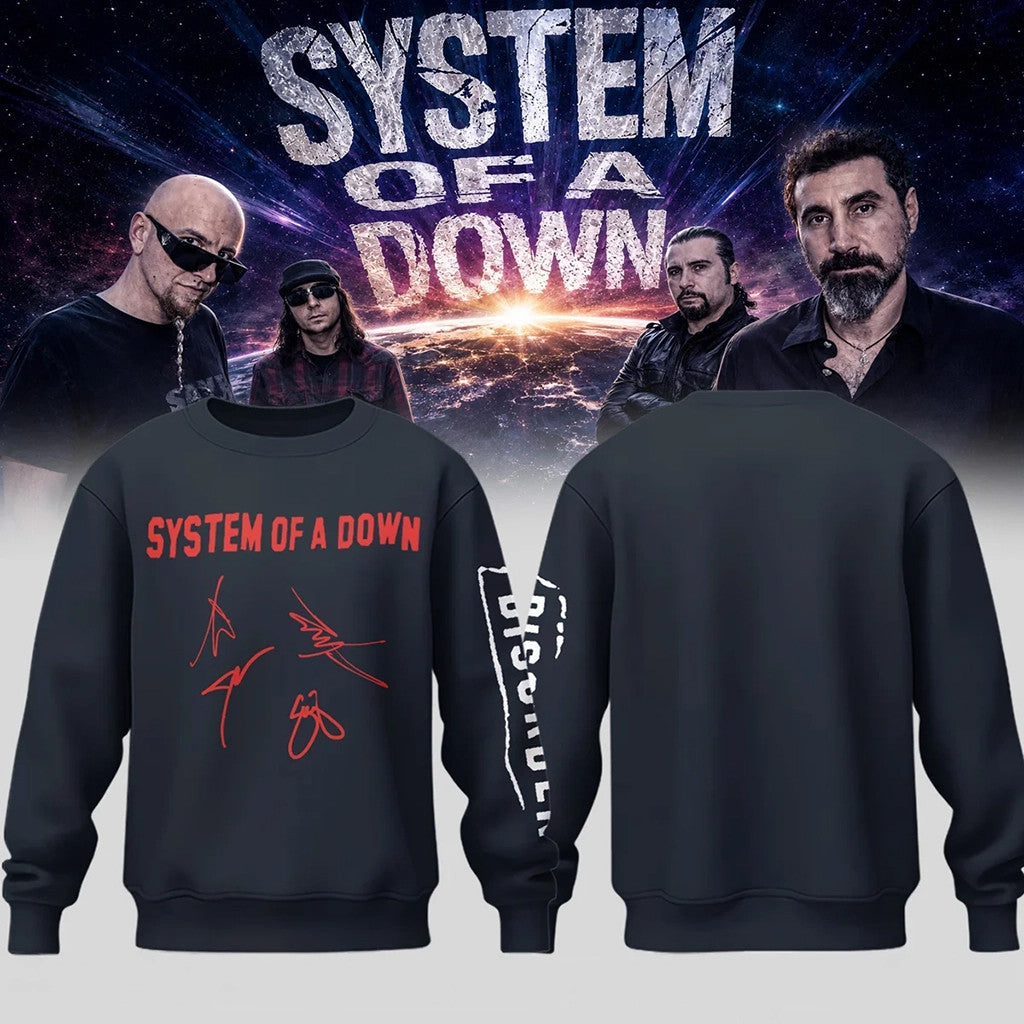 System Of A Down Merch 2026 System Of A Down Signature Sweatshirt Best Gifts For Band Fans - Merchluma