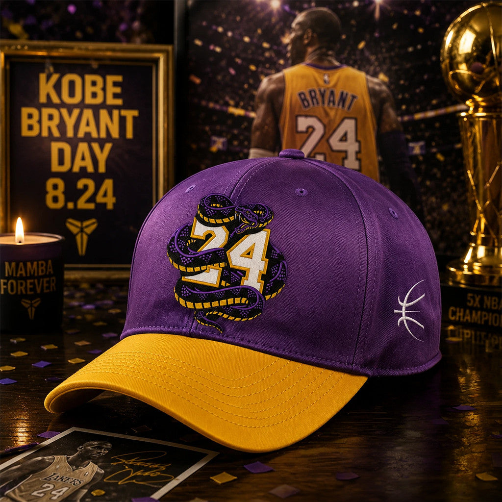 Kobe Bryant Day Black Mamba 24 Tribute Hat Kobe Bryant Merch 2026 Gift For Basketball Fans - Merchluma