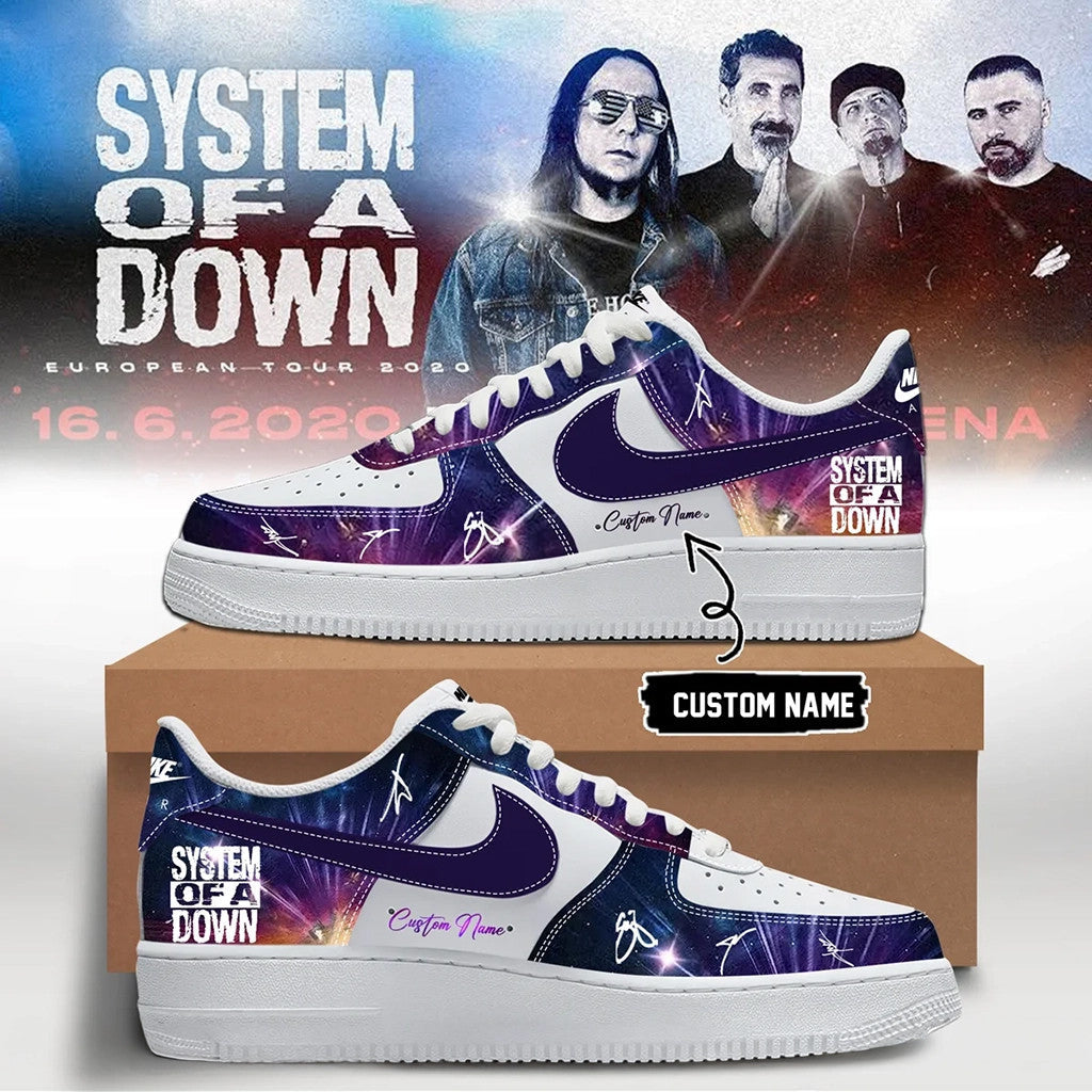 Custom System Of A Down Merch 2026 SOAD Europe UK Stadium Tour Signature Sneakers Fan Shoes - Merchluma