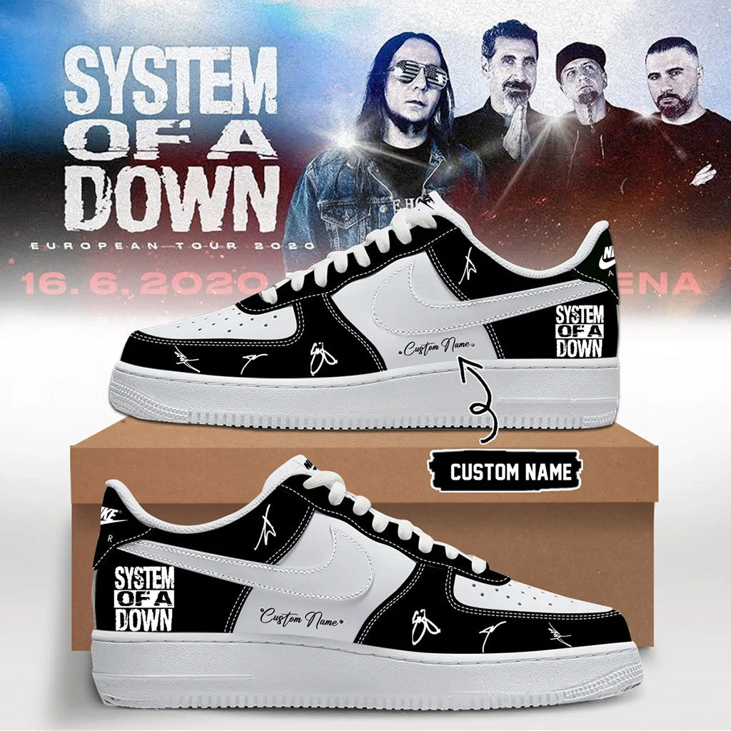 Custom System Of A Down Merch SOAD Europe UK Stadium Tour 2026 Sneakers Signed Husband Gifts - Merchluma
