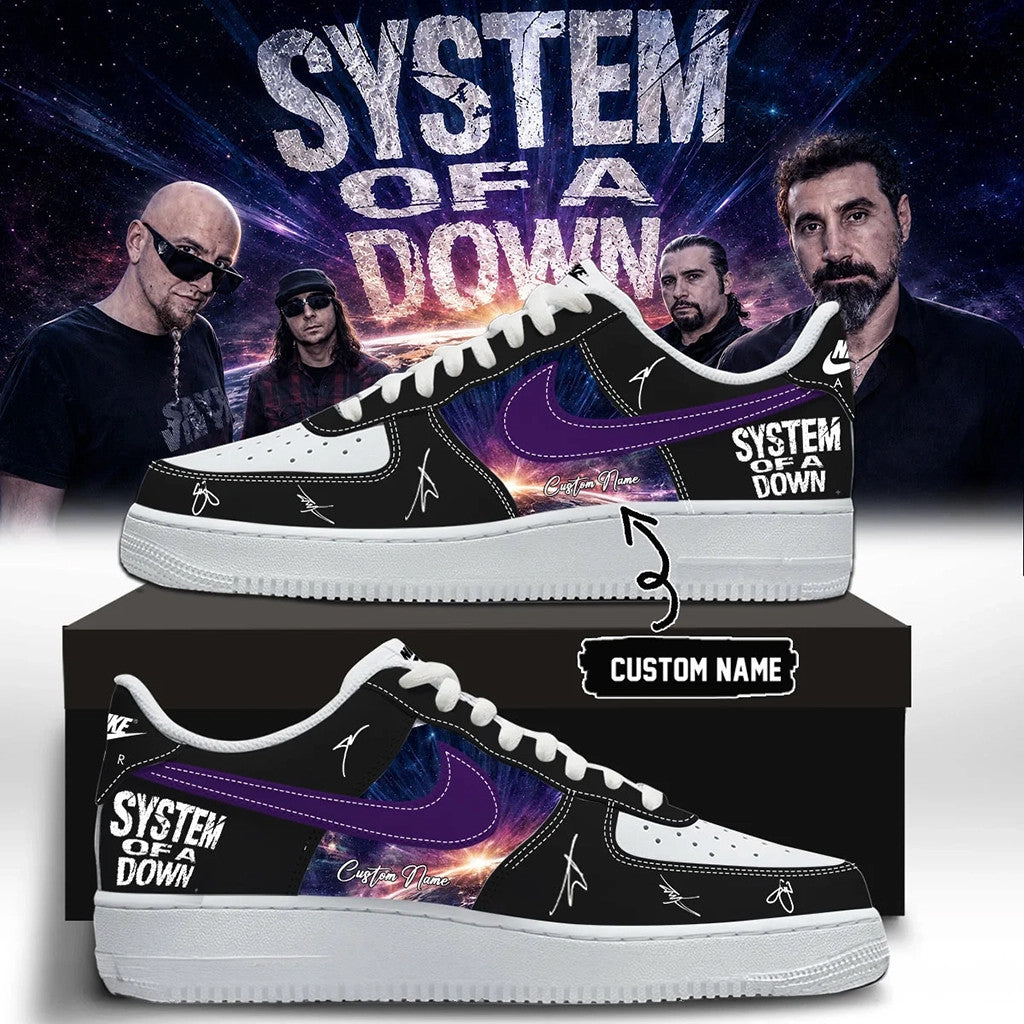 Personalised SOAD 2026 Merch System Of A Down Tour Signed Shoes Sneakers Gift For Band Lover - Merchluma