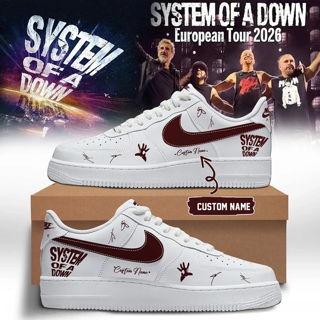 Personalized SOAD Merch System Of A Down Tour 2026 Signature Sneakers Music Fan Shoes Gift Idea - Merchluma