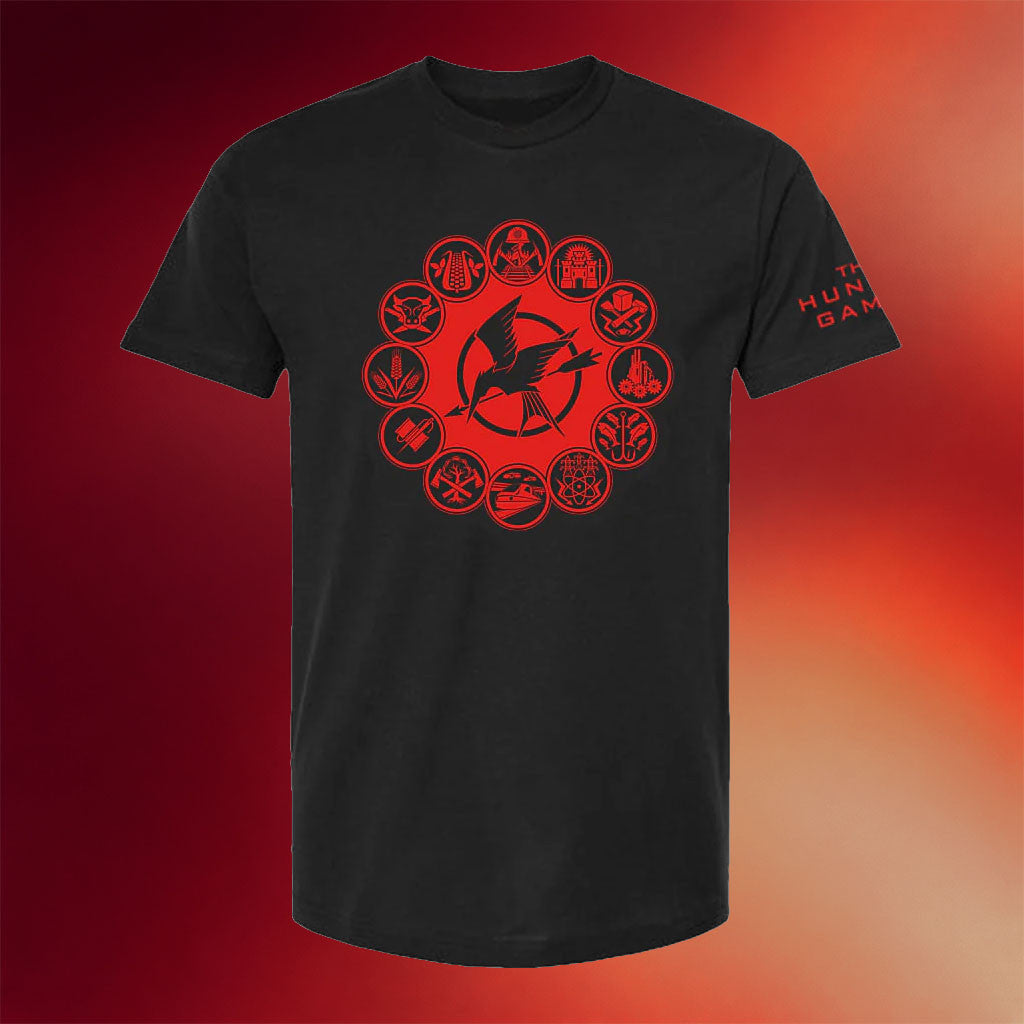 Hunger Games Merch 2026 The Hunger Games District Logo T-Shirt Black Gift For Movie Fans - Merchluma