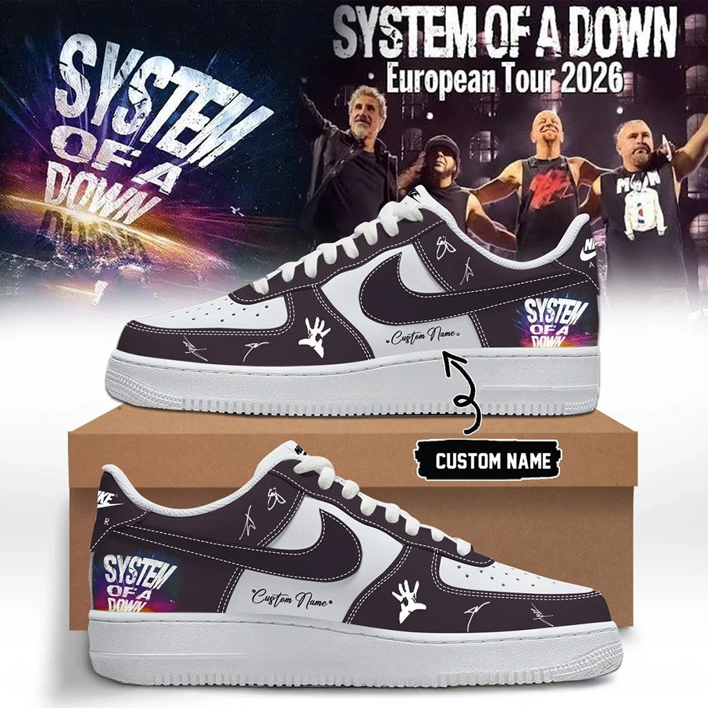 Personalized SOAD Tour Merch System Of A Down Tour 2026 Signature Shoes Sneakers Fan Gifts - Merchluma