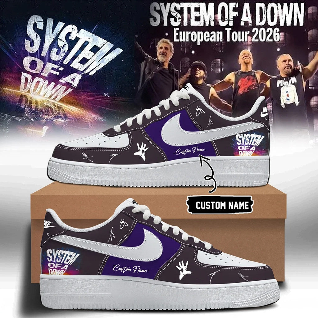Personalized System Of A Down 2026 European Tour Signature Shoes Sneakers SOAD Merch BFF Gifts - Merchluma