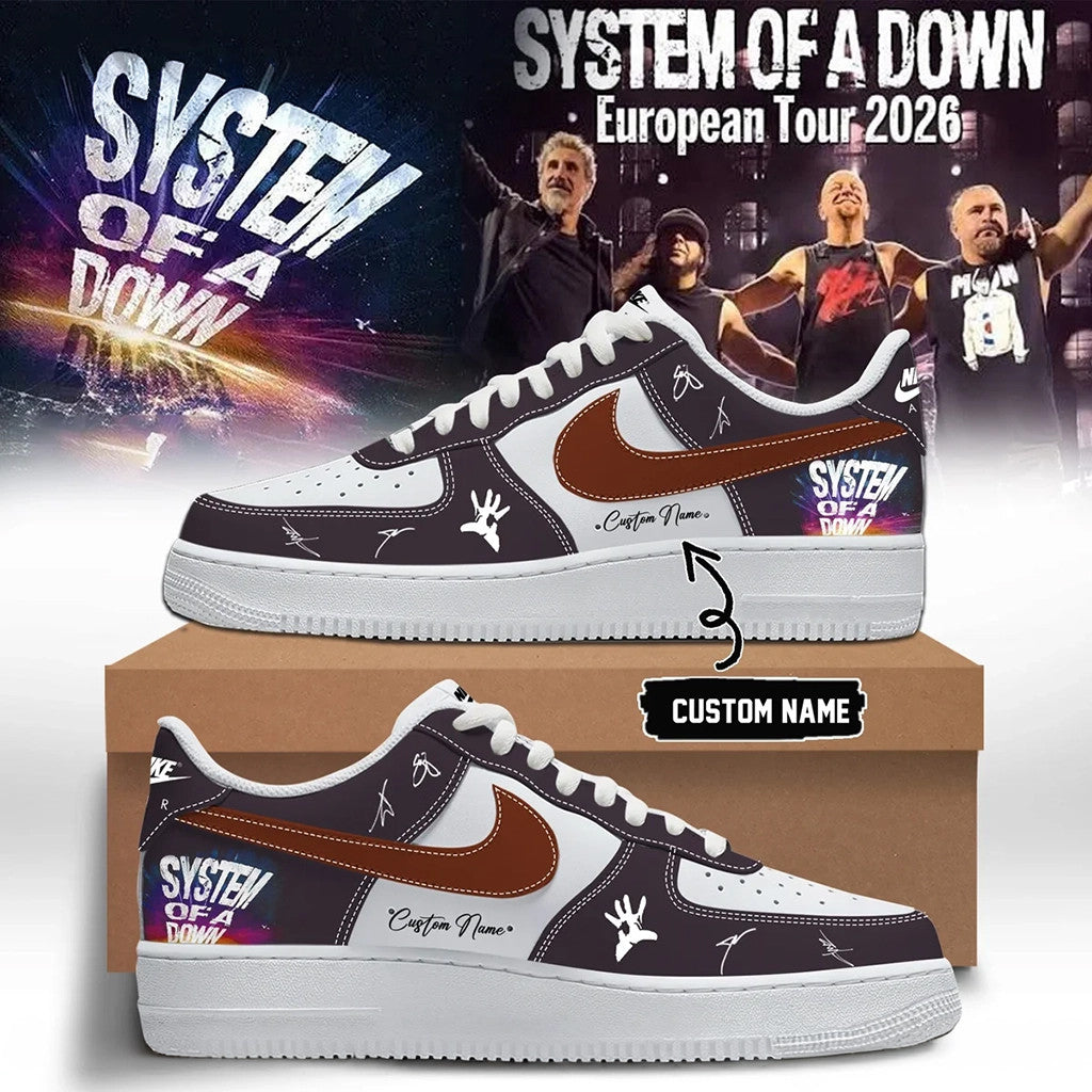 Personalized System Of A Down 2026 Tour Signature Sneakers SOAD Merch Gift For Music Lovers - Merchluma