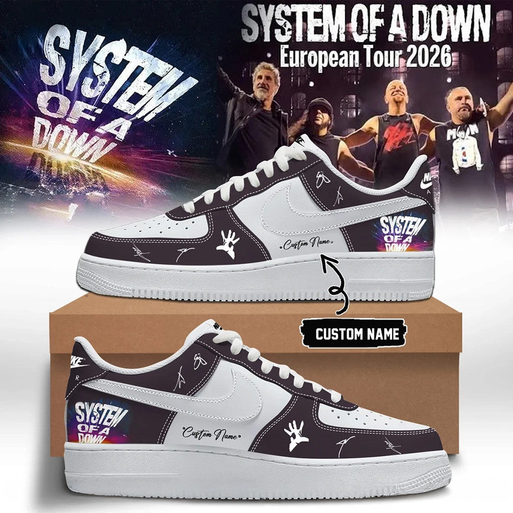 Personalized System Of A Down Merch SOAD Europe UK Tour 2026 Sneakers Signed Music Fan Shoes - Merchluma