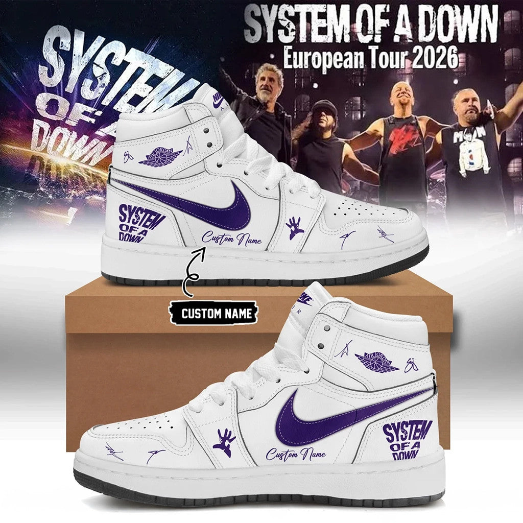 Custom Name System Of A Down 2026 Tour Signature Shoes Sneakers SOAD Merch Gift For Band Fans - Merchluma