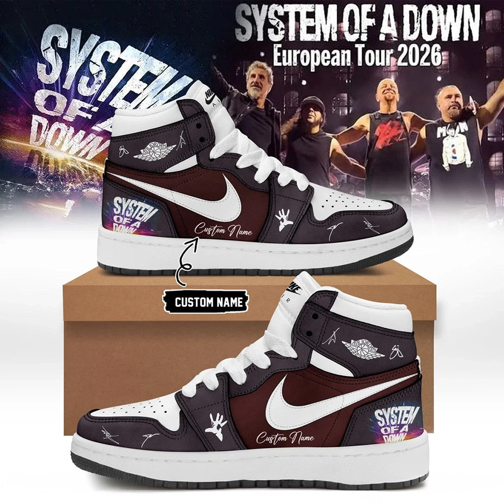 Custom Name System Of A Down 2026 Tour Signature Sneakers SOAD Merch Present For Fans - Merchluma