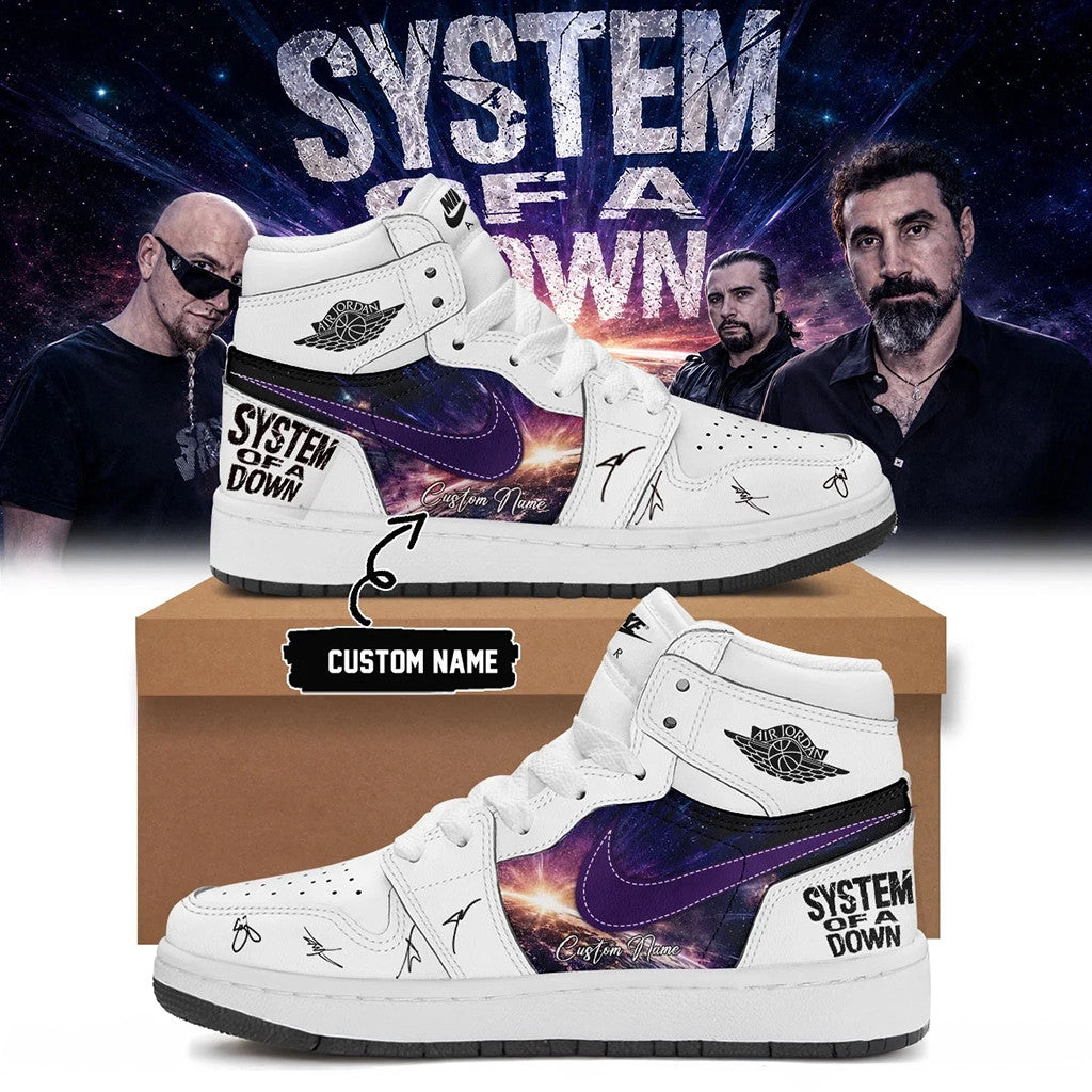 Custom SOAD Tour 2026 Merch System Of A Down Signed Shoes Sneakers Unique Gift For Music Fans - Merchluma