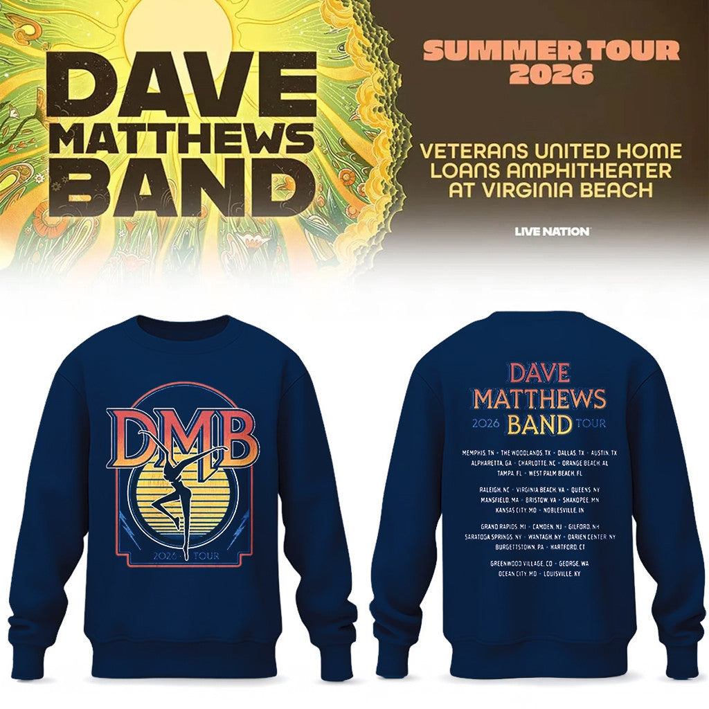 Dave Matthews Band Summer Tour 2026 Sweatshirt Music Fan Gear DMB Tour Merch Gifts For Brothers - Merchluma