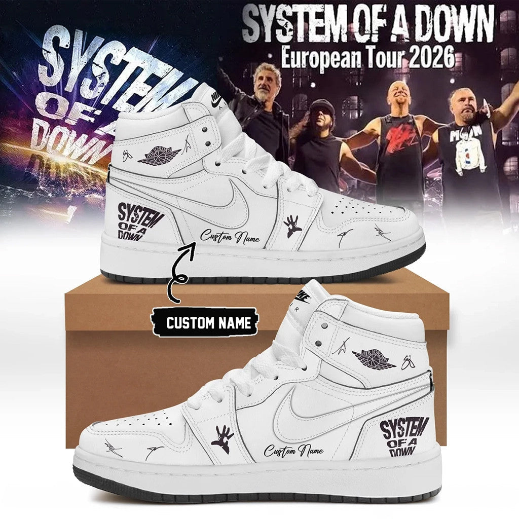 Personalized SOAD Merch System Of A Down Tour 2026 Signed Sneakers Music Fan Shoes Best Gifts - Merchluma