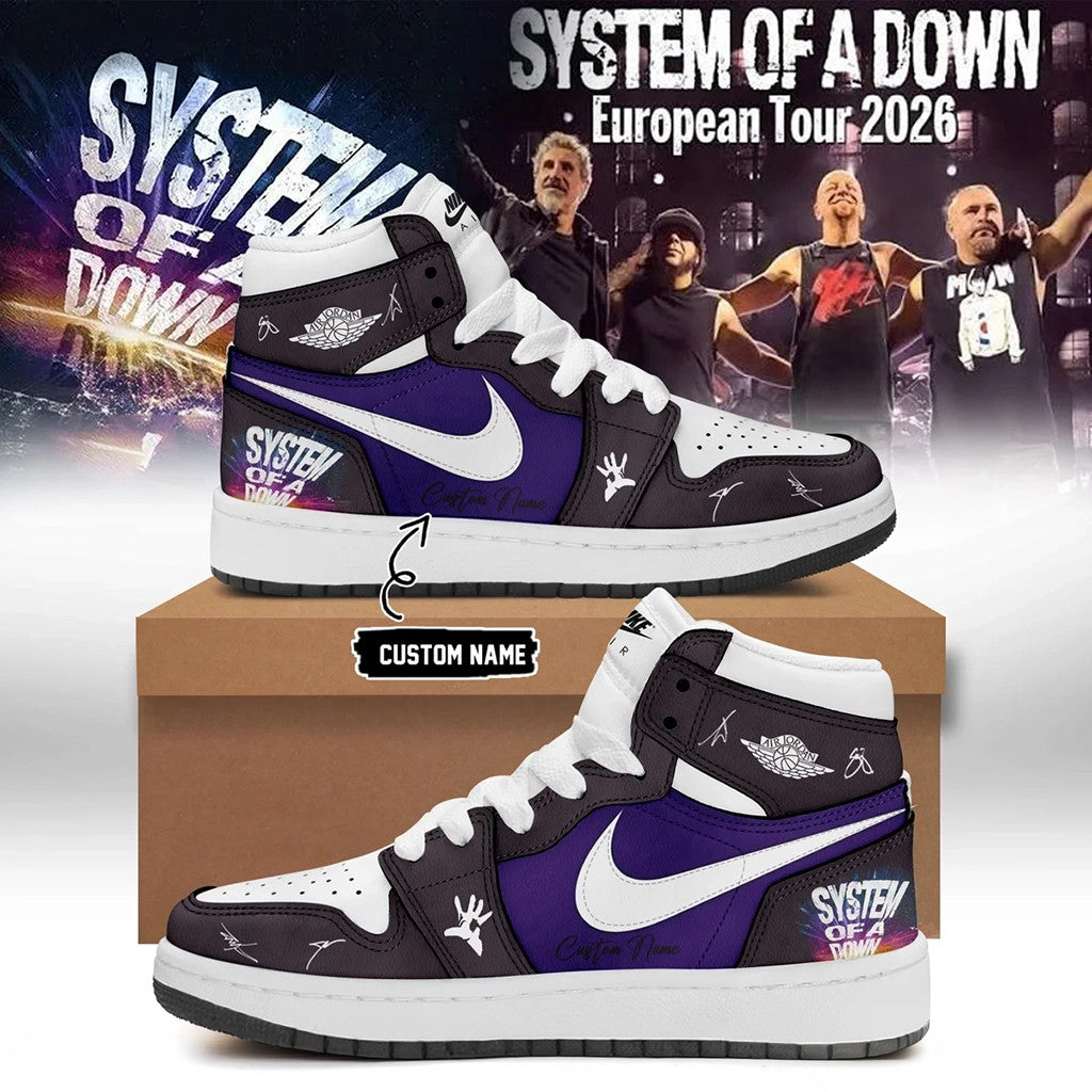 Personalized System Of A Down 2026 European Tour Signature Sneakers SOAD Merch Band Fan Gifts - Merchluma