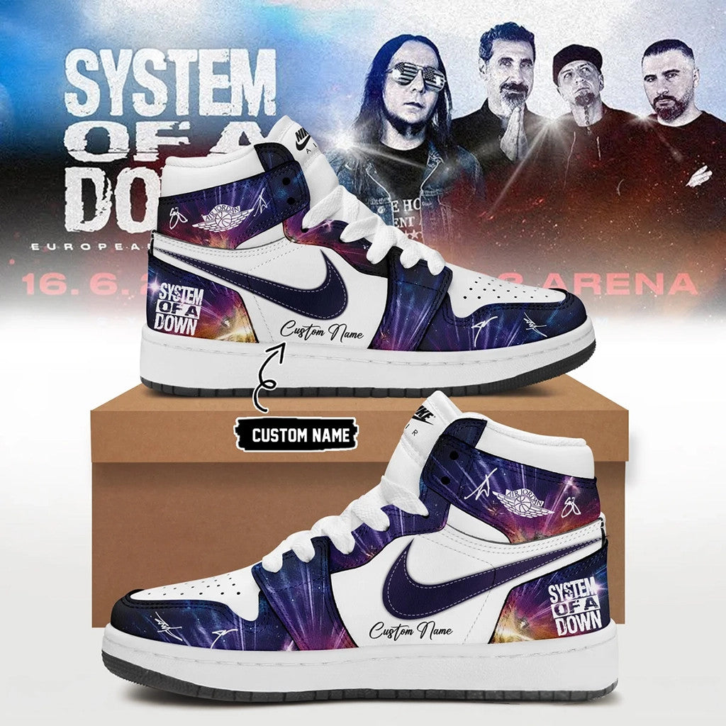 Personalized System Of A Down Merch 2026 SOAD Europe UK Stadium Tour Signature Shoes Sneakers - Merchluma
