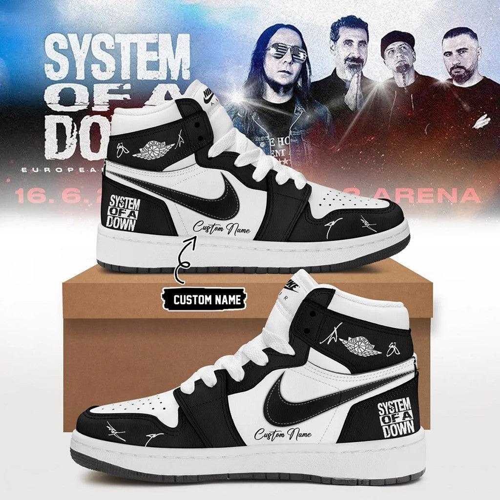 Personalized System Of A Down Merch SOAD Europe UK Stadium Tour 2026 Sneakers Signed Fan Gifts - Merchluma