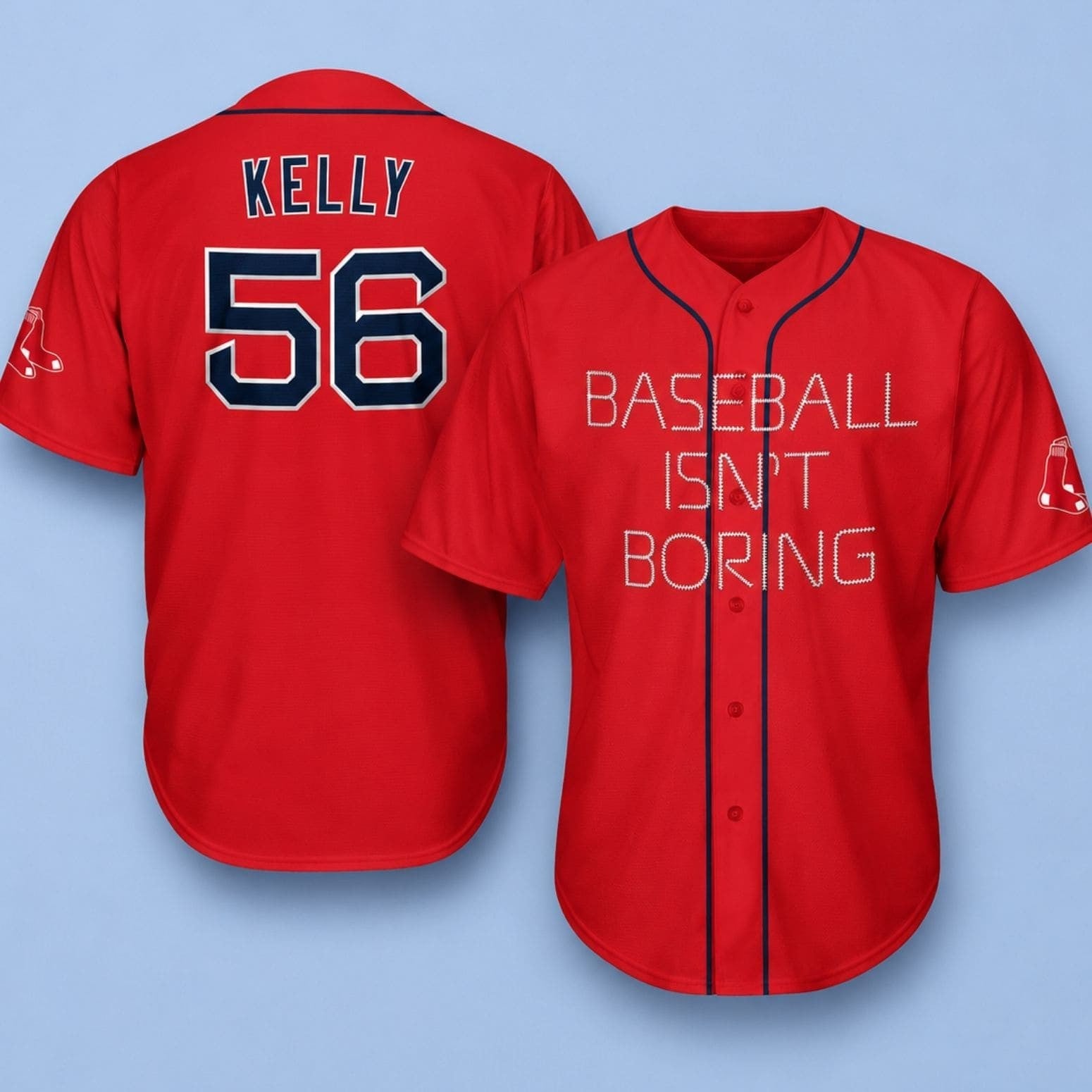 2026 Red Sox Baseball Isn't Boring Night Baseball Jersey Red Sox Merch Holiday Gifts For Fans - Merchluma