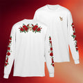 Hunger Games Merch 2026 Songbirds And Snakes X Trish Summerville Rose Long Sleeve Shirt White - Merchluma